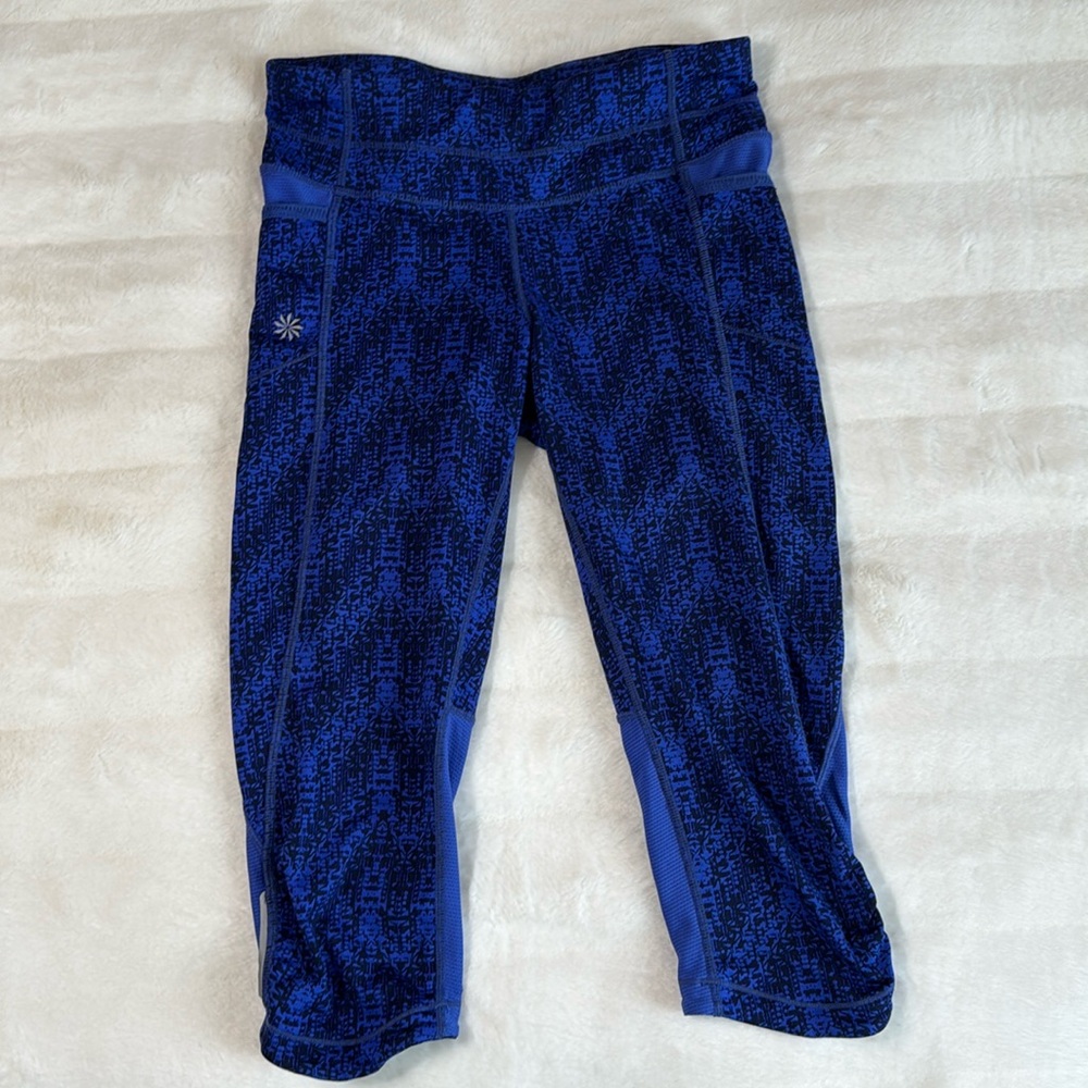 Blue/Black Athleta Be Free Leggings